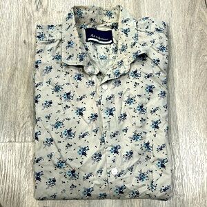 Casual button up T shirt, from a local designer mart &Harbour SIZE L, light grey